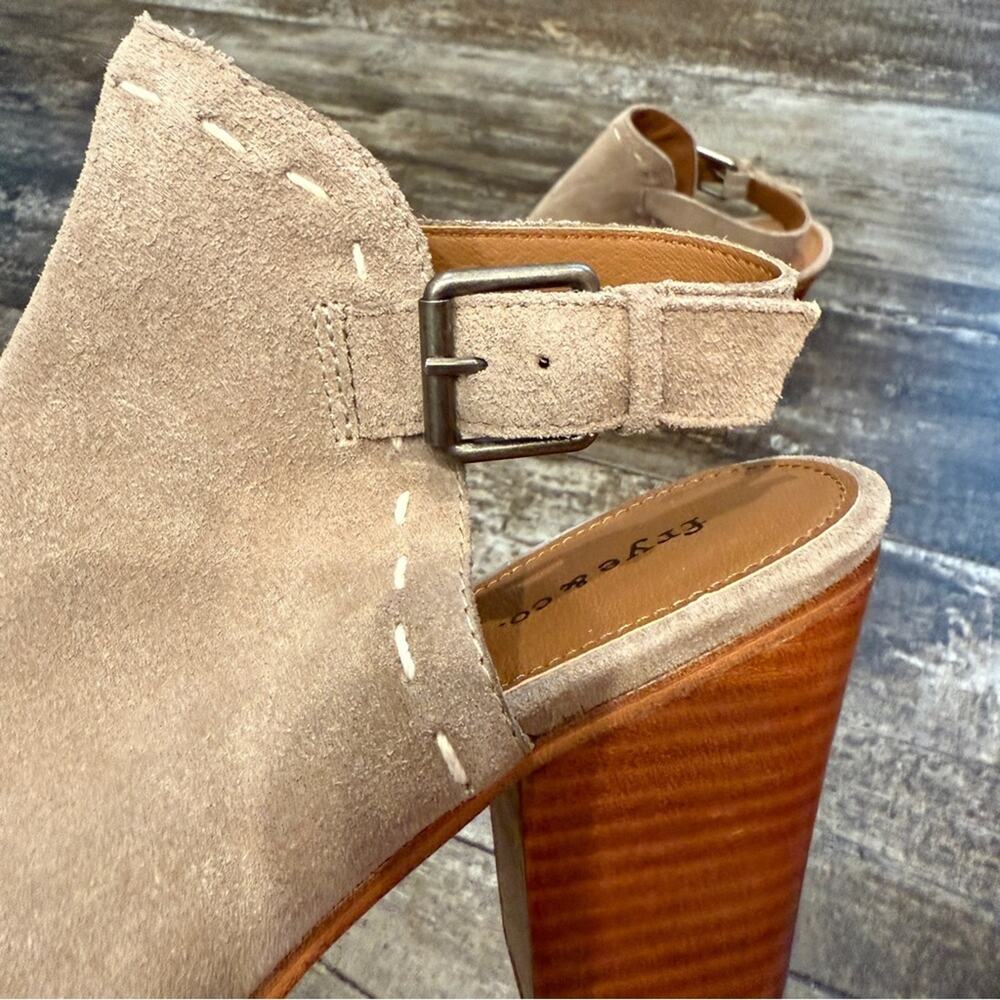 Frye Sandals Womens Size 9 Donna‎ Slingback Block Heel Ash Suede Leather NIB - Picture 11 of 16